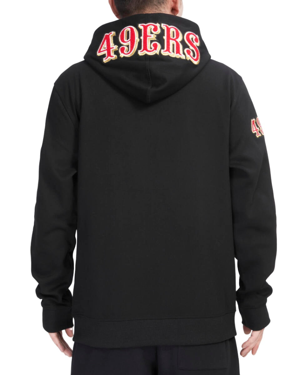 Pro Standard Men San Francisco 49ers 4-Hit Full-Zip Hoodie-Black product image 4, provided for visual reference and product