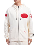 Pro Standard Men San Francisco 49ERS Triple Tonal Dk Full Zip Hoodie - Eggshell product image 1, provided for visual