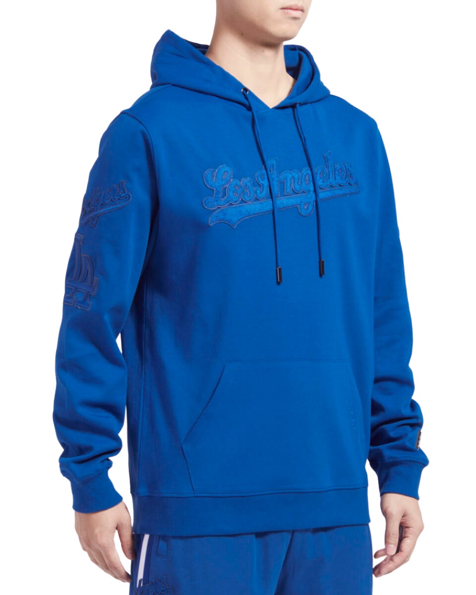 Pro Standard Los Angeles Dodgers Triple Tonal Dk Po Hoodie - Blue product image 3, provided for visual reference and product
