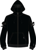 Chicago Blackhawks Triple Black Full Zip Pro Standard Hoodie product image 1, provided for visual reference and product