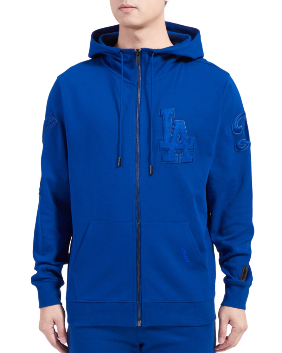 Pro Standard Los Angeles Dodgers Triple Tonal DK Full-Zip PO Hoodie-Blue product image 1, provided for visual reference and