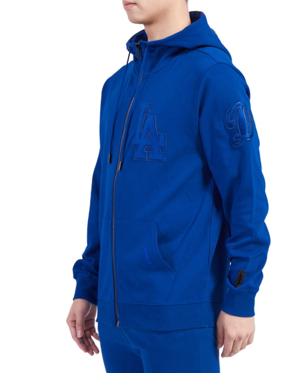 Pro Standard Los Angeles Dodgers Triple Tonal DK Full-Zip PO Hoodie-Blue product image 4, provided for visual reference and