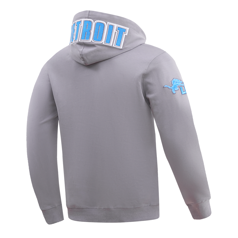 Detroit Lions Pro Standard Grey Chenille Hoodie product image 4, provided for visual reference and product detail review