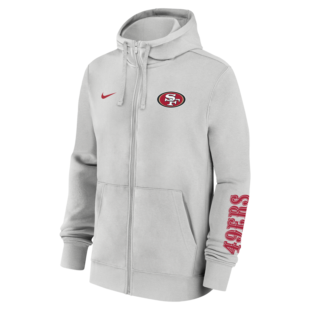 Nike San Francisco 49ers Club Full-Zip Hoodie product image 1, provided for visual reference and product detail review