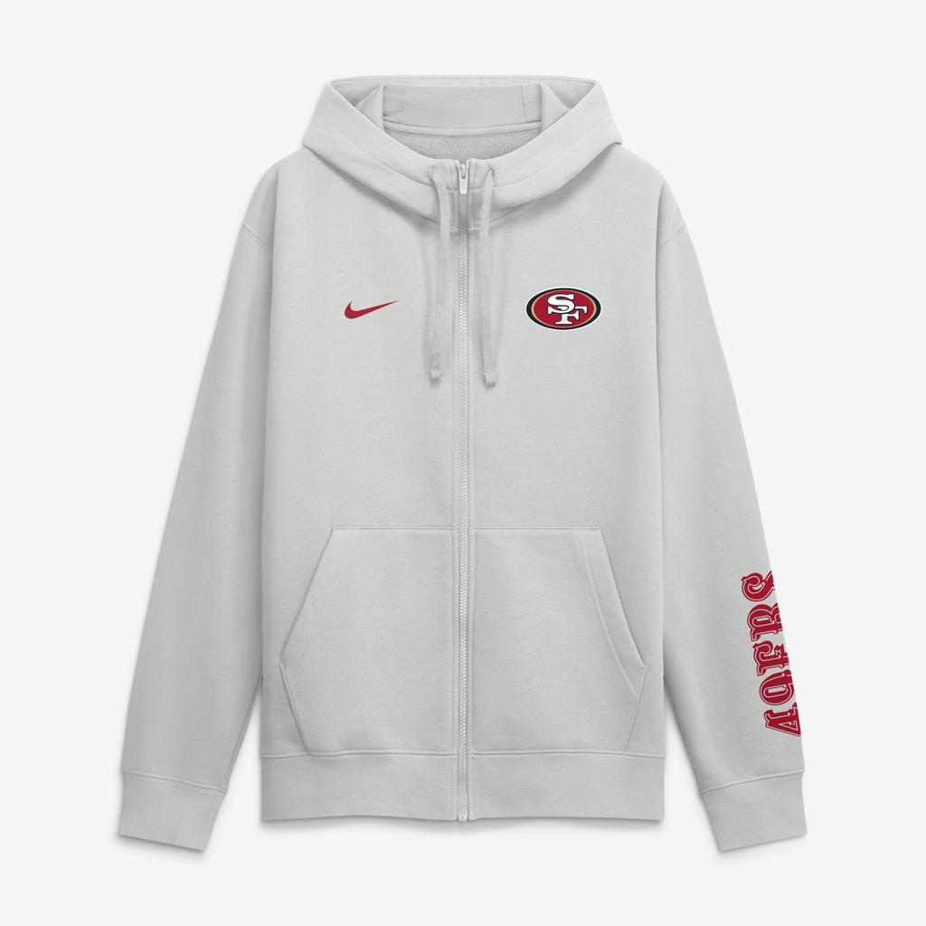 Nike San Francisco 49ers Club Full-Zip Hoodie product image 4, provided for visual reference and product detail review