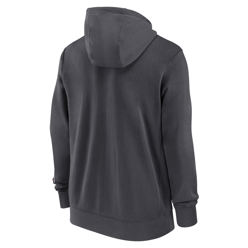 Nike Men San Francisco 49ers Full-Zip Hoodie-Grey product image 2, provided for visual reference and product detail review
