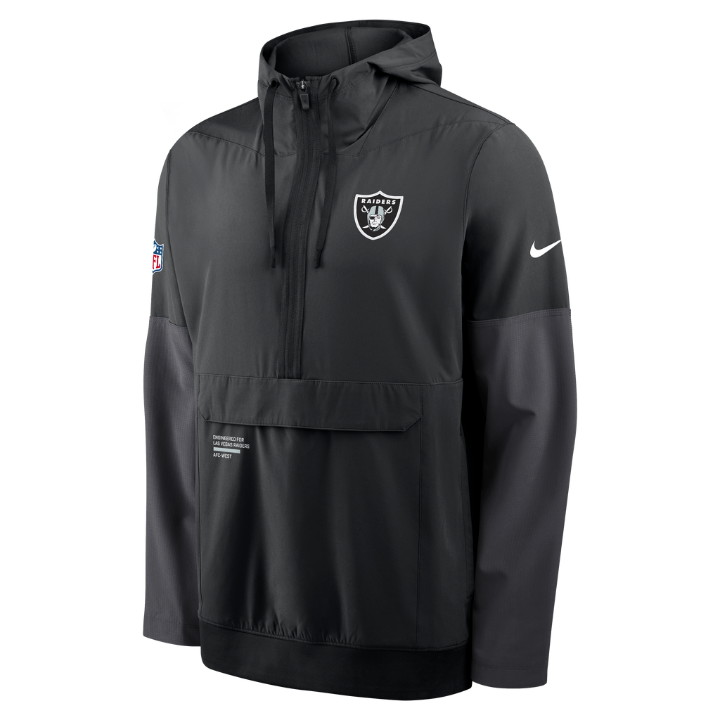 Nike Men Las Vegas Raiders Anorak Jacket-Black product image 1, provided for visual reference and product detail review
