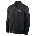 Nike Men Las Vegas Raiders Full-Zip Bomber Jacket-Black product image 1, provided for visual reference and product detail