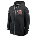 Nike Men San Francisco 49ers Official On Field Full Zip Jacket product image 1, provided for visual reference and product