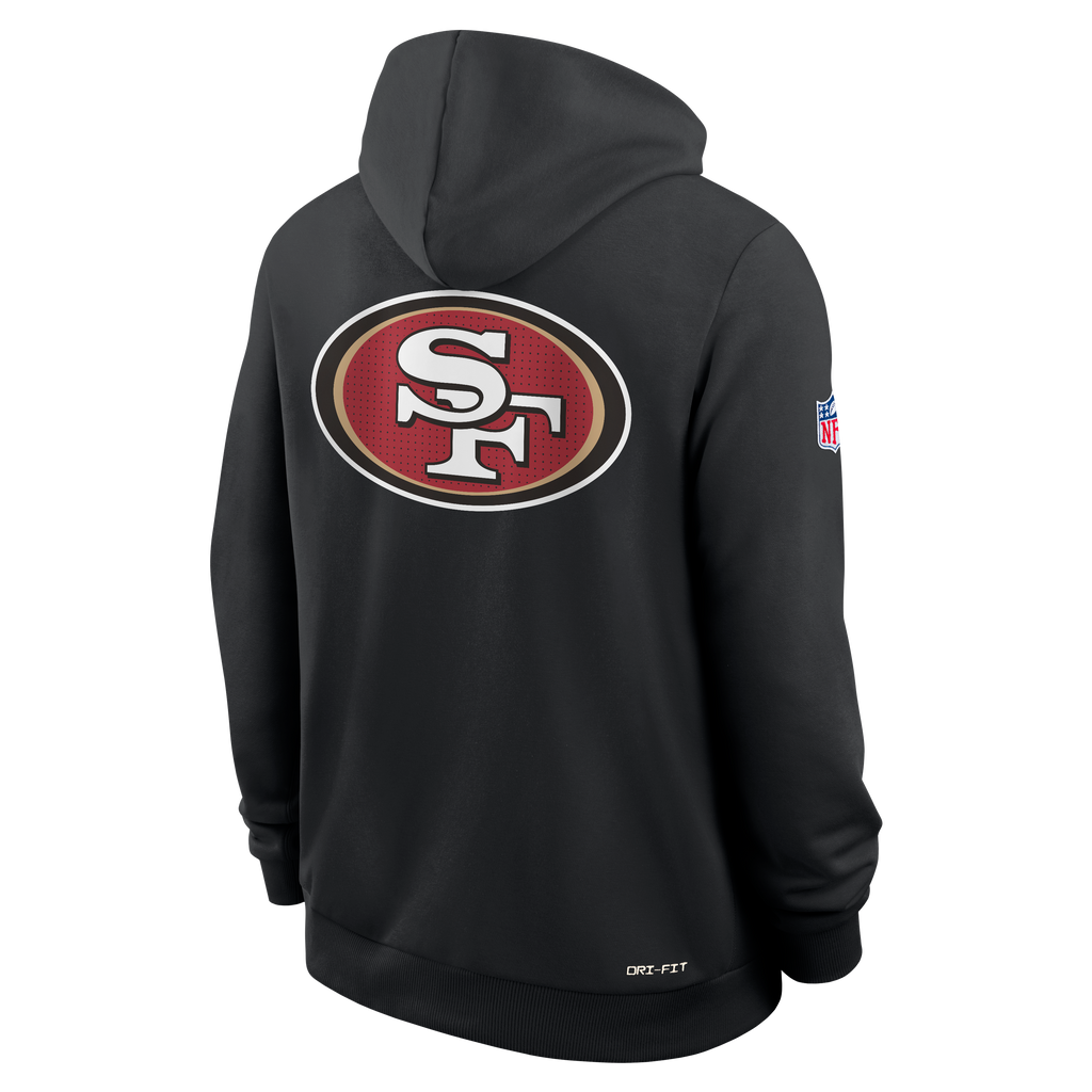 Nike Men San Francisco 49ers Official On Field Full Zip Jacket product image 2, provided for visual reference and product