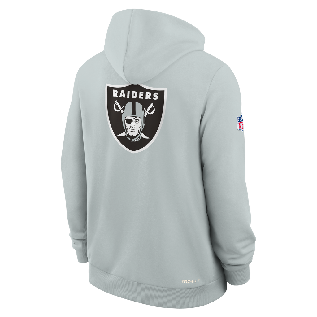 Nike Men Las Vegas Raiders Official On Field Full Zip Jacket -Gray product image 2, provided for visual reference and