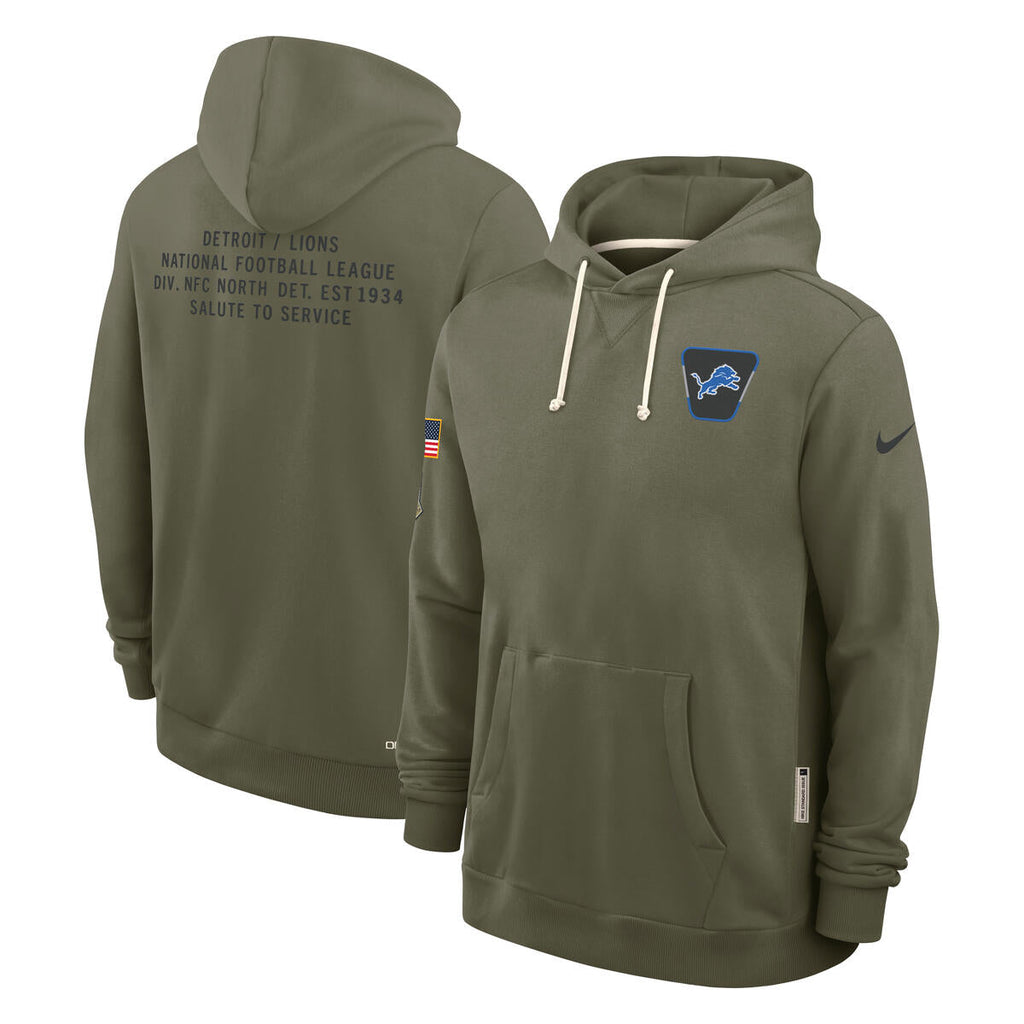 Detroit Lions Nike Men 2025 Salute To Service Sideline Hoodie product image 1, provided for visual reference and product