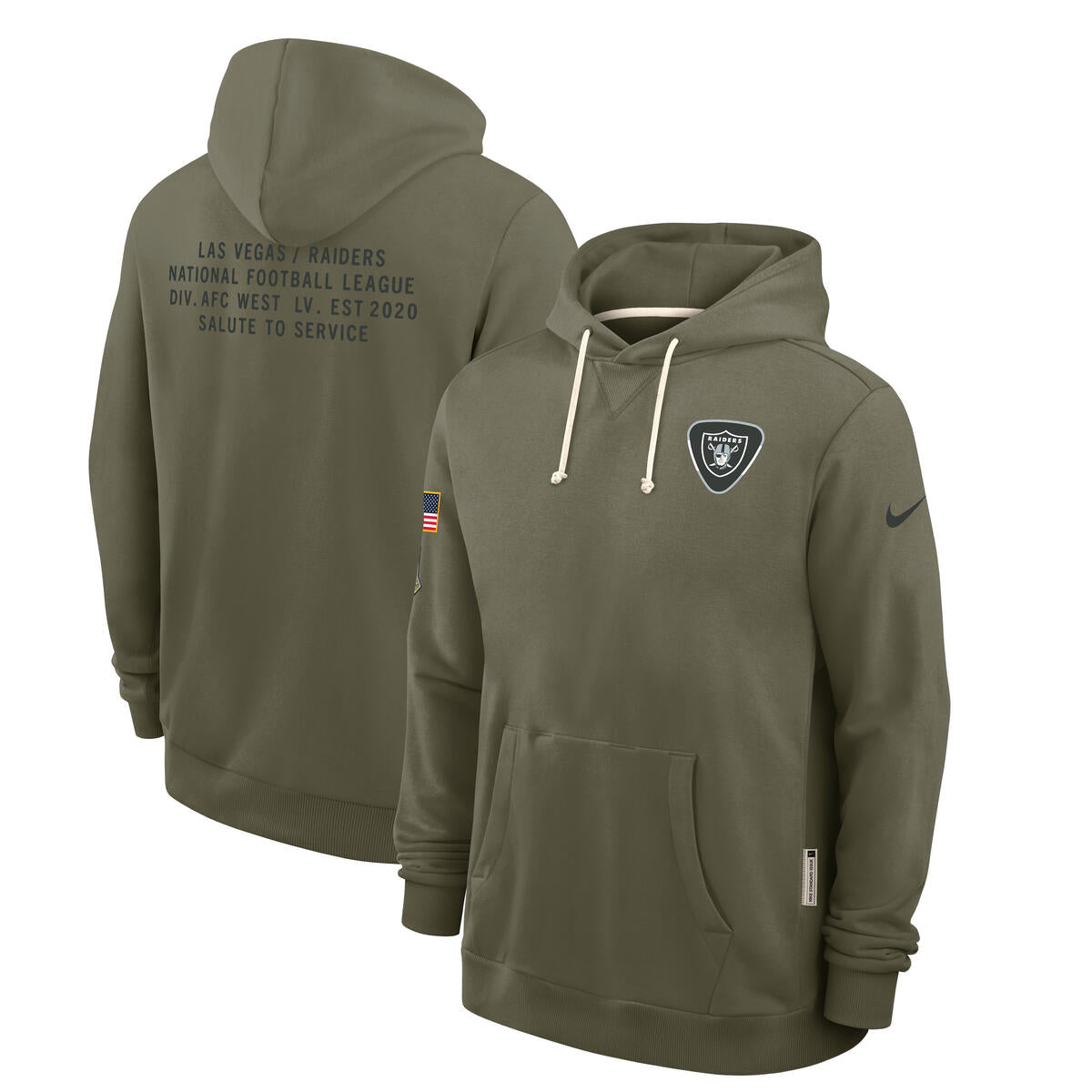 Las Vegas Raiders Nike Men 2025 Salute To Service Sideline Hoodie product image 1, provided for visual reference and product