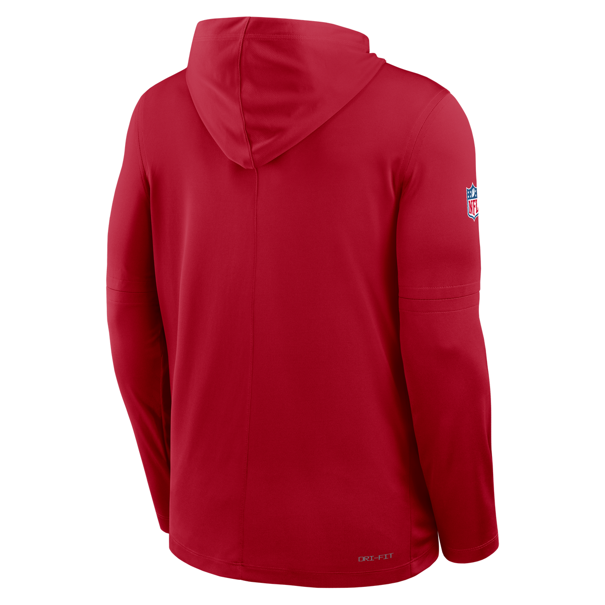 Nike San Francisco 49ers Light Weight T-Shirt Hoodie-Scarlet product image 2, provided for visual reference and product