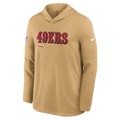 Nike San Francisco 49ers Light Weight T-Shirt Hoodie-Tan product image 1, provided for visual reference and product detail