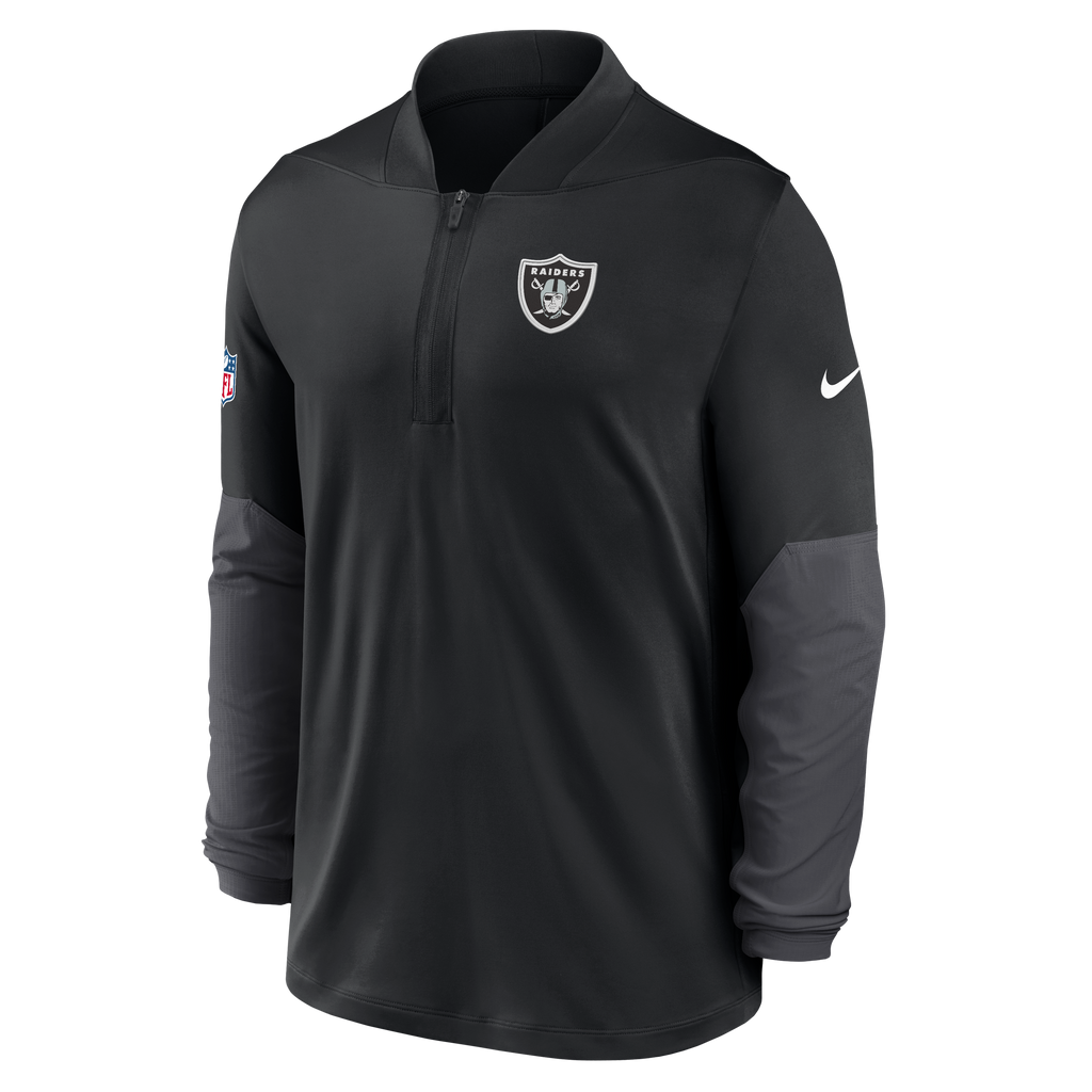 Nike Men Las Vegas Raiders Feel The Pressure Dri-FIT ON-FIELD 1/2-Zip Top product image 1, provided for visual reference and