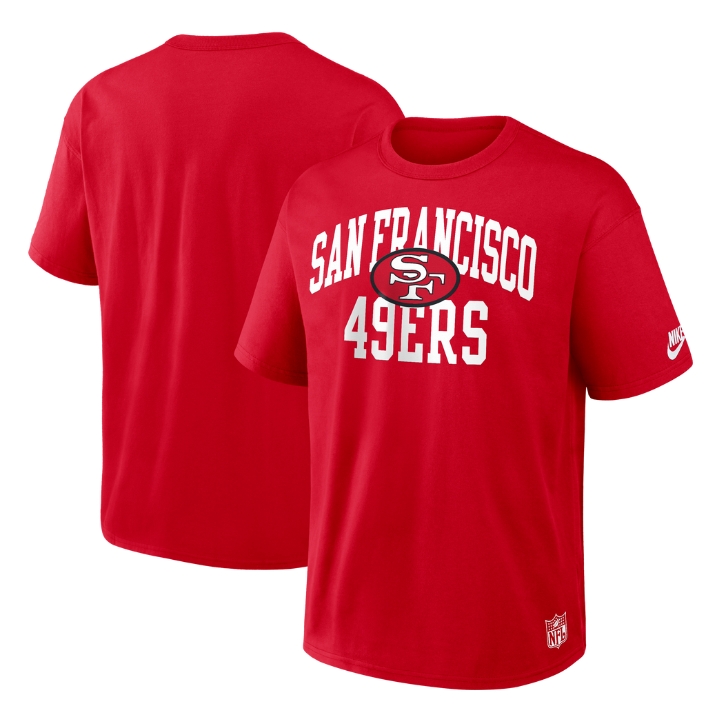 Nike San Francisco 49ers Rewind Loose Fit Heavyweight T-Shirt product image 3, provided for visual reference and product