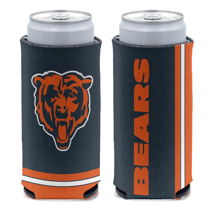 Chicago Bears 12oz Slim Can Cooler product image 1, provided for visual reference and product detail review