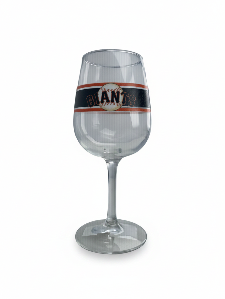 San Francisco Giants 12.75oz Stripes Stemmed Wine Glass product image 1, provided for visual reference and product detail