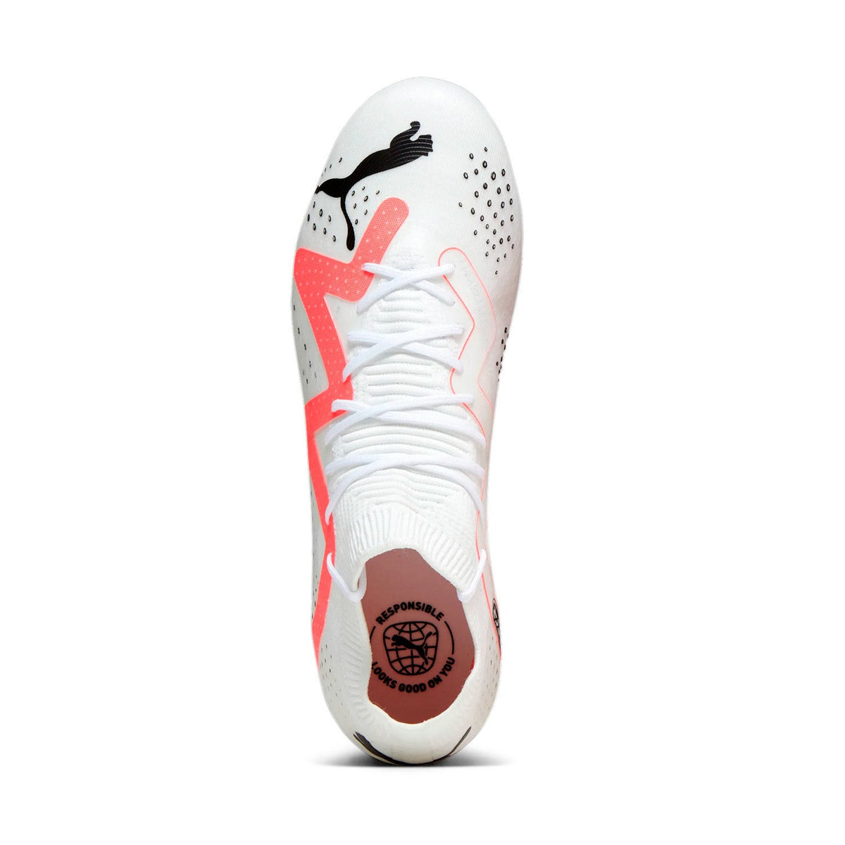 Puma Men Future Match FG/AG-White-Black-Fire Orchid product image 4, provided for visual reference and product detail review