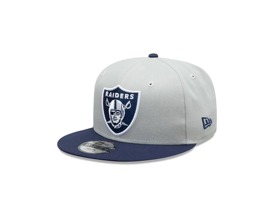 New Era Youth Las Vegas Raiders 2-Tone Color Pack 9FIFTY Snapback Hat-Grey/Navy product image 2, provided for visual