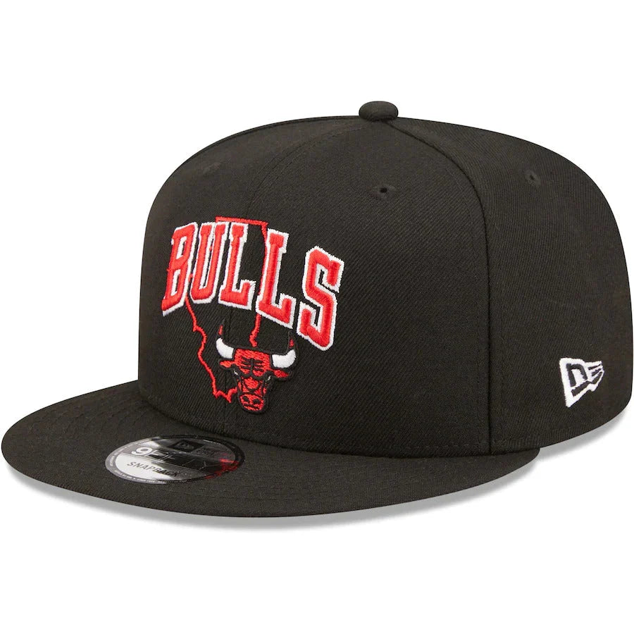 New Era Chicago Bulls State Logo 9FIFTY Snapback Hat product image 2, provided for visual reference and product detail review