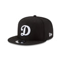 Los Angeles Dodgers New Era Black/White “D” 9FIFTY Snapback Hat product image 1, provided for visual reference and product