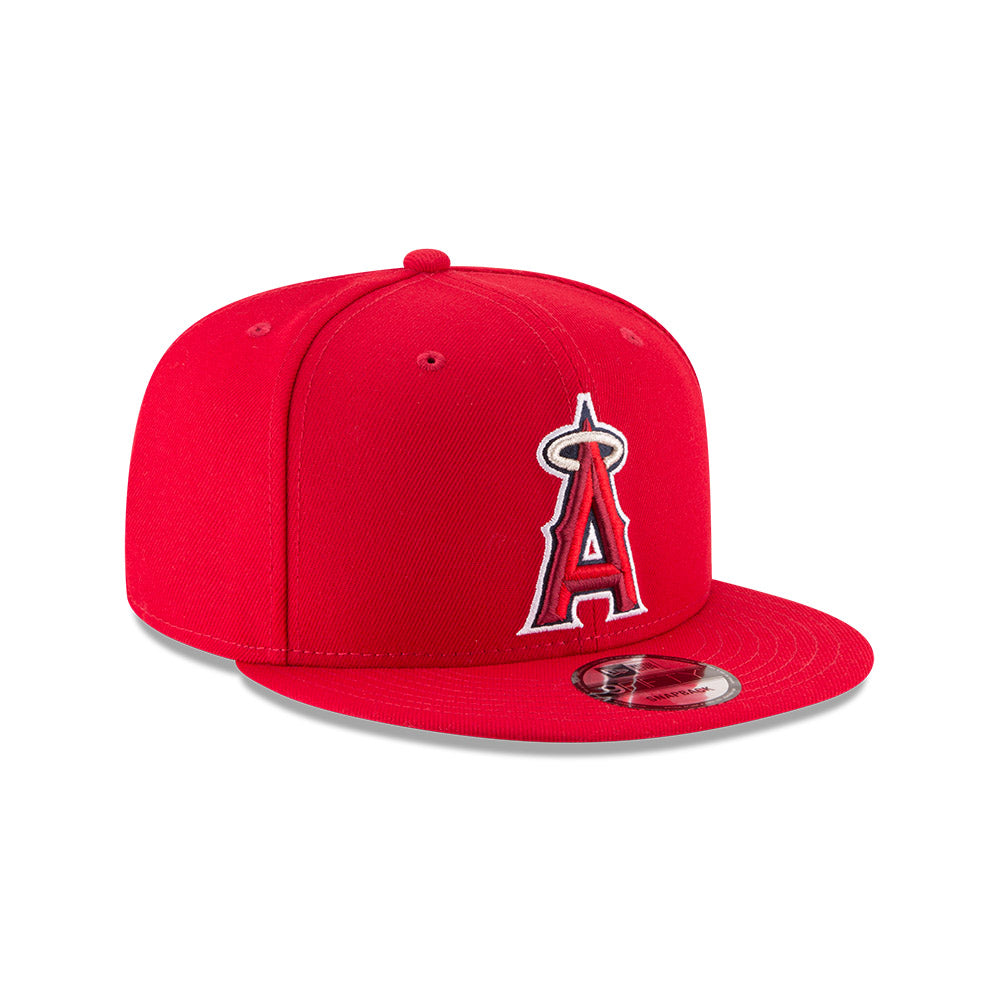 Anaheim Angels New Era Red 9FIFTY Snapback Hat product image 3, provided for visual reference and product detail review