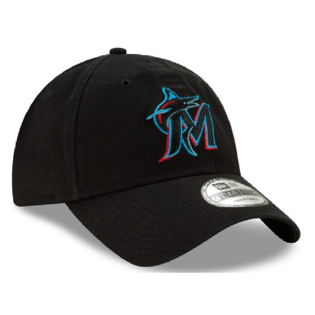 New Era Miami Marlins Core Classic MLB 9Twenty Adjustable- Black product image 2, provided for visual reference and product