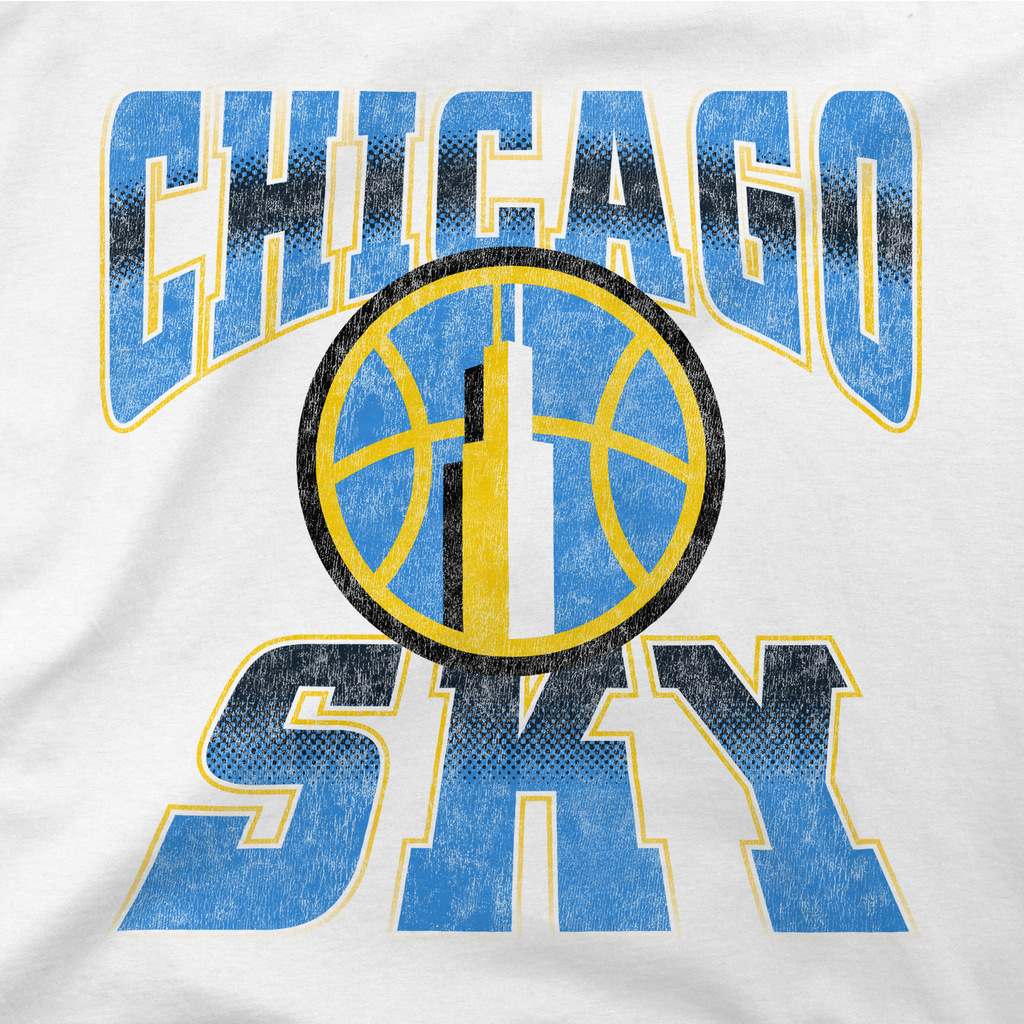 Chicago Sky White Regulate Crop Hoodie product image 2, provided for visual reference and product detail review