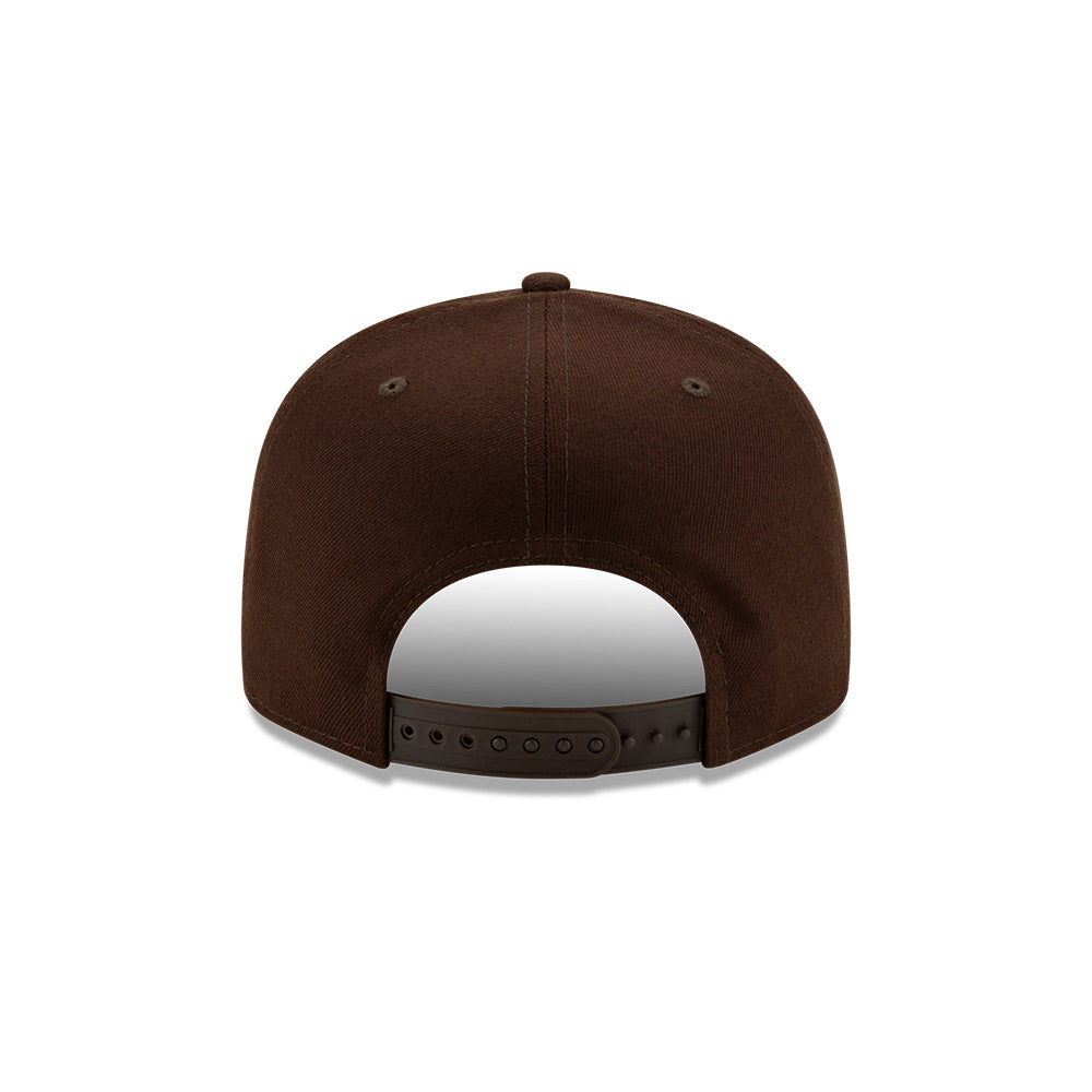 San Diego Padres New Era Brown/Yellow 9FIFTY Snapback Hat product image 6, provided for visual reference and product detail