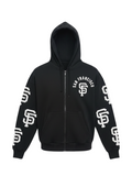 Pro Standard 'San Francisco Giants Wingspan' Drop Shoulder Jacket- Black product image 1, provided for visual reference and