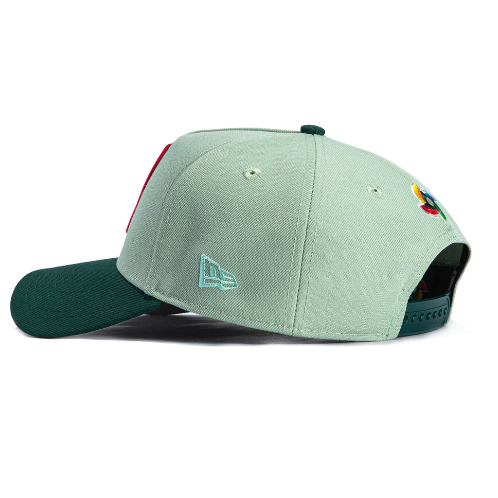 New Era Mexico WBC 9FORTY A-Frame Snapback Hat- Everest Green product image 2, provided for visual reference and product