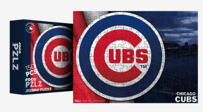 Chicago Cubs 150 Piece Big Logo Jigsaw Puzzle product image 1, provided for visual reference and product detail review