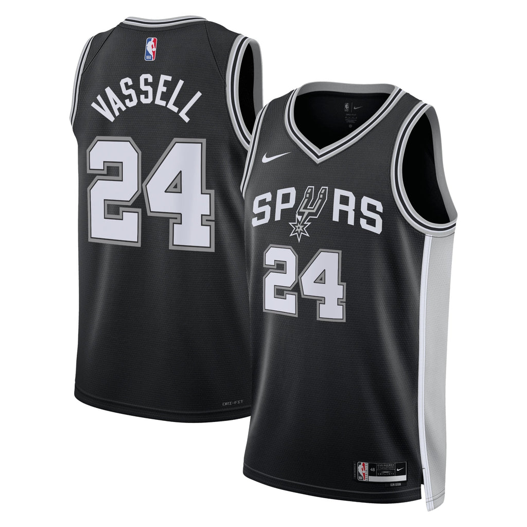 San Antonio Spurs Nike Icon Edition Swingman Jersey - Black - Devin Vassell - Unisex product image 1, provided for visual