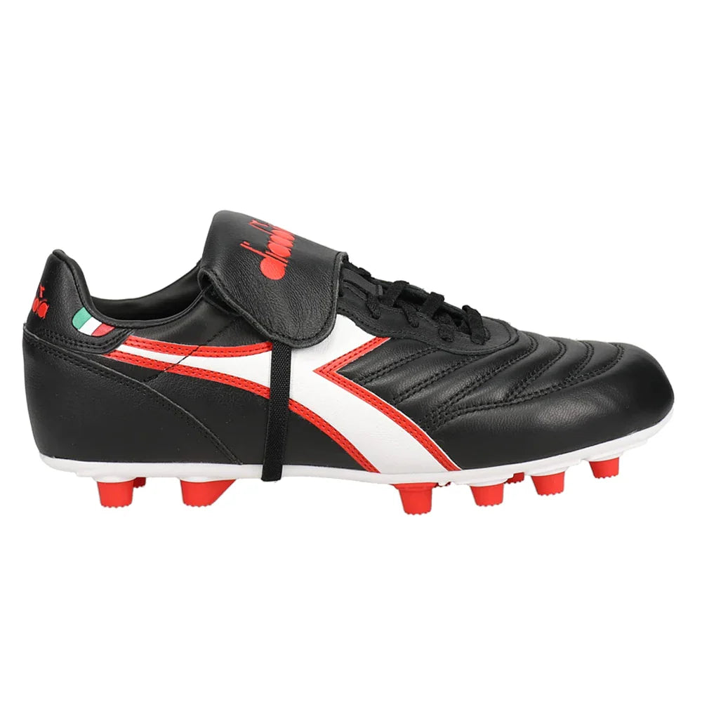 DIADORA BRASIL OG LT T MDPU FG-Black/White/Milano Red product image 1, provided for visual reference and product detail