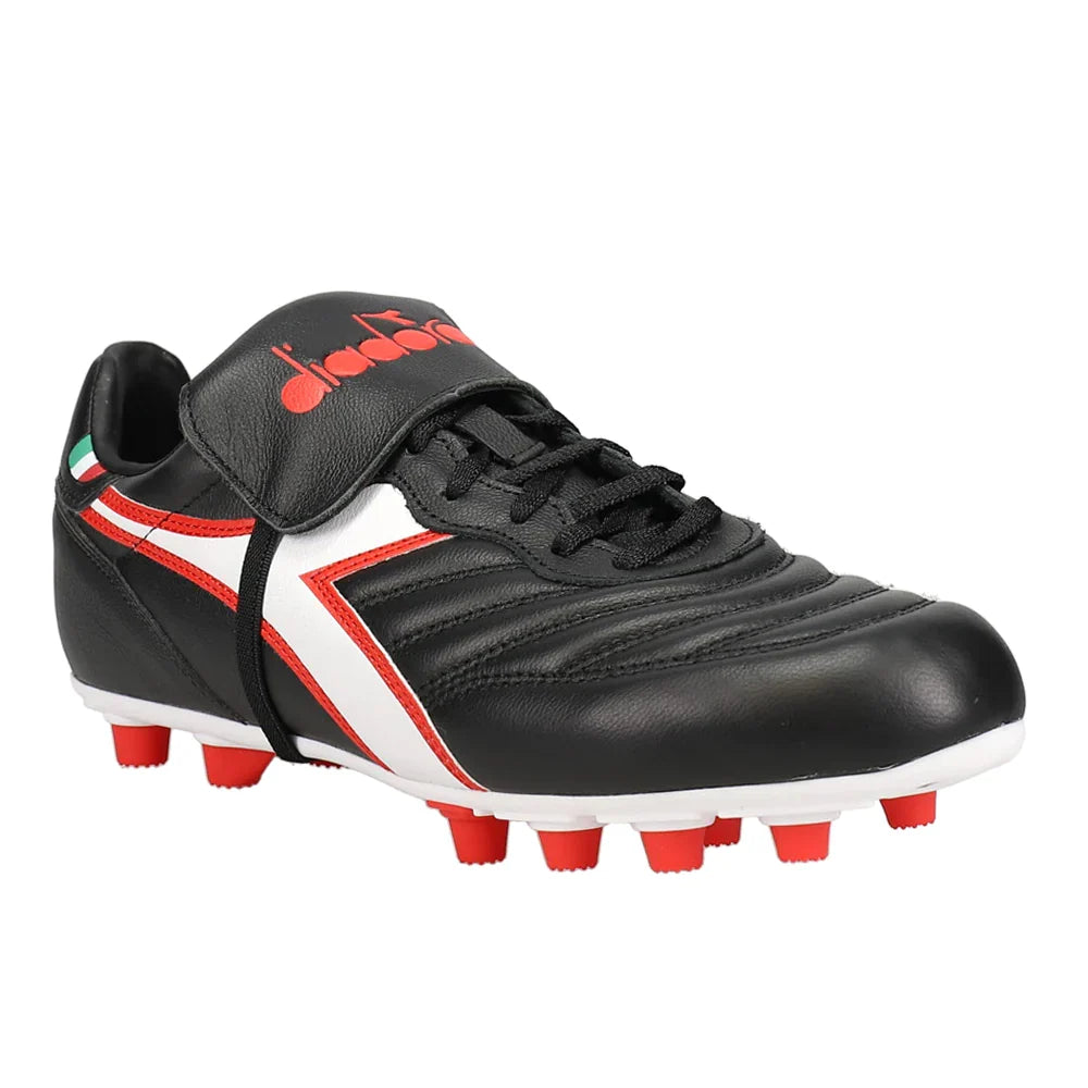 DIADORA BRASIL OG LT T MDPU FG-Black/White/Milano Red product image 2, provided for visual reference and product detail
