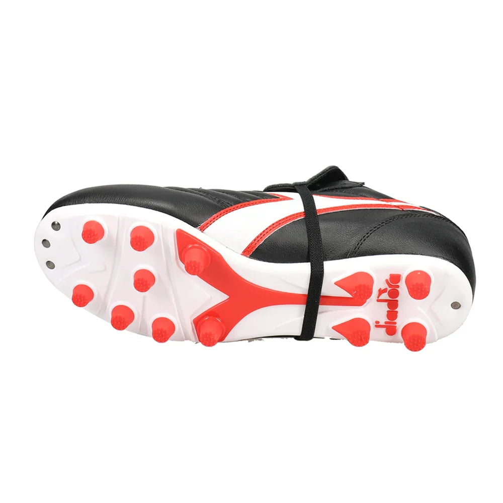 DIADORA BRASIL OG LT T MDPU FG-Black/White/Milano Red product image 5, provided for visual reference and product detail