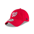 Washington Nationals New Era Navy Core Classic 9TWENTY Adjustable Hat-RED product image 1, provided for visual reference and