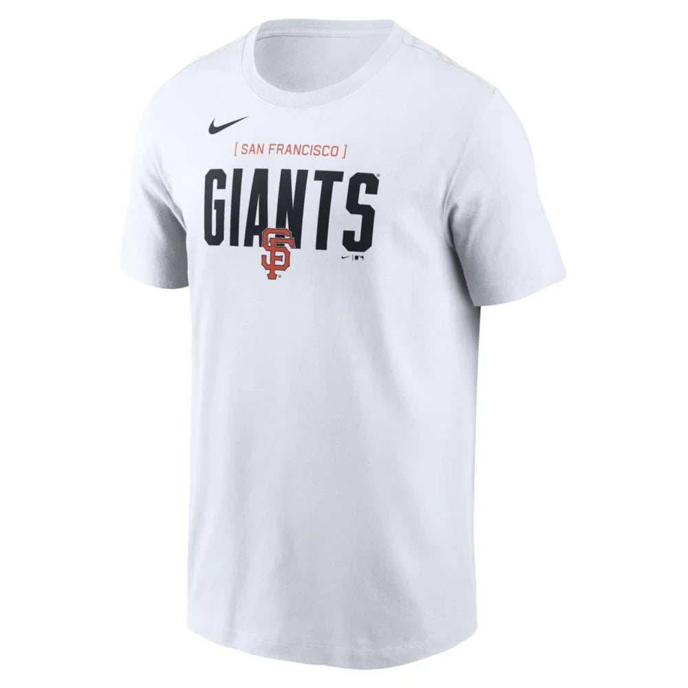Nike Men San Francisco Giants Team Bracket T-Shirt-White product image 1, provided for visual reference and product detail