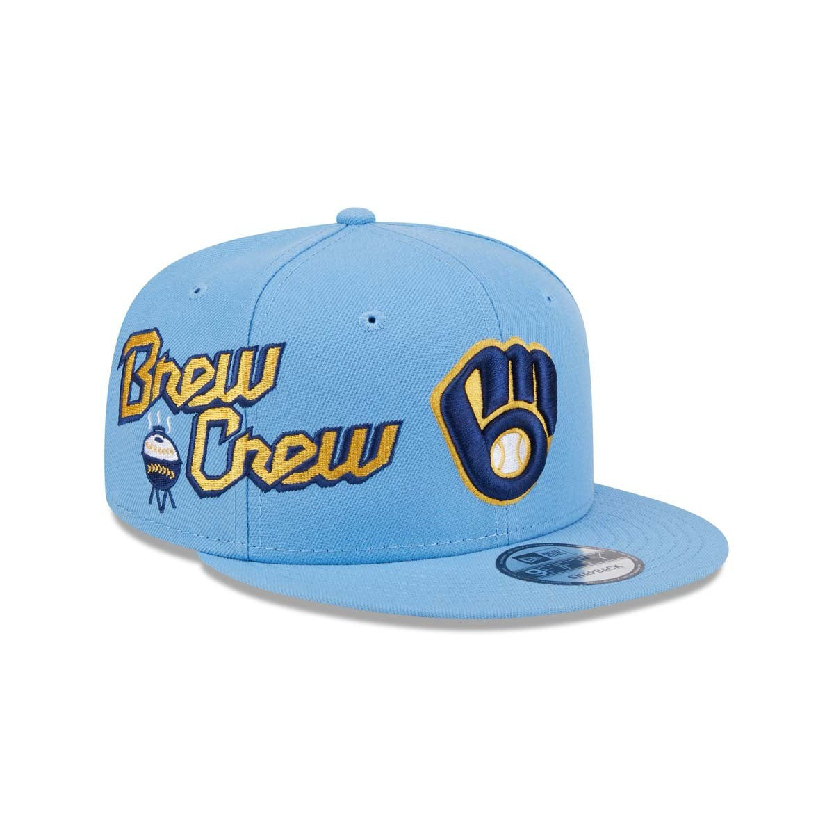 New Era Milwaukee Brewers City Connect Icon 9Fifty Snapback Hat-Light Blue product image 1, provided for visual reference