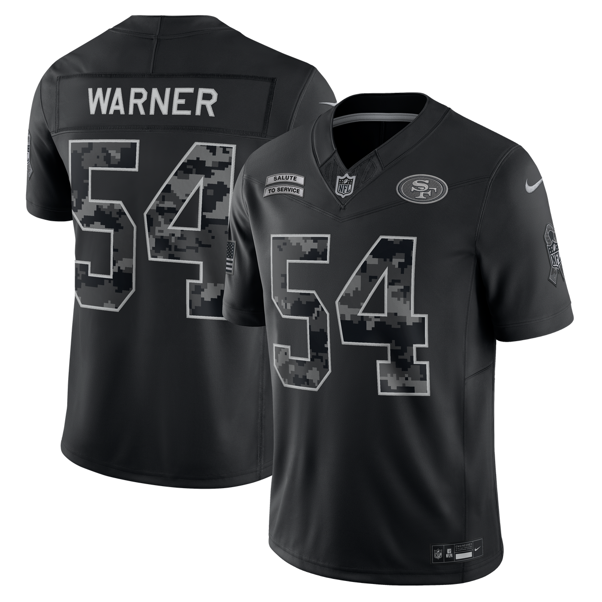 Nike San Francisco 49ers Fred Warner 2026 Salute to Service Stitched Limited Jersey product image 2, provided for visual
