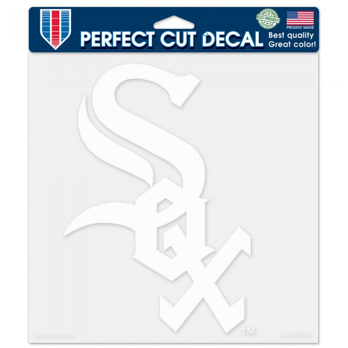 Chicago White Sox 8" x 8" White Perfect Cut Decal product image 1, provided for visual reference and product detail review