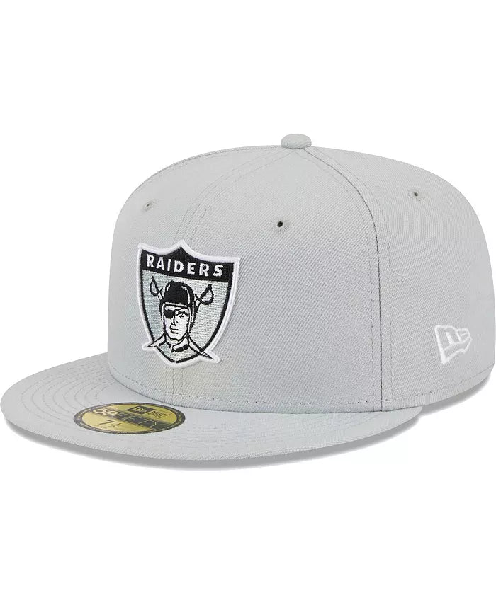 New Era Las Vegas Raiders Basic 59FIFTY Fitted Hat-Grey product image 3, provided for visual reference and product detail