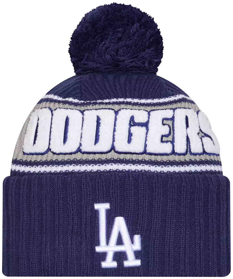 New Era Los Angeles Dodgers Bold Cuffed Knit With Pom product image 1, provided for visual reference and product detail