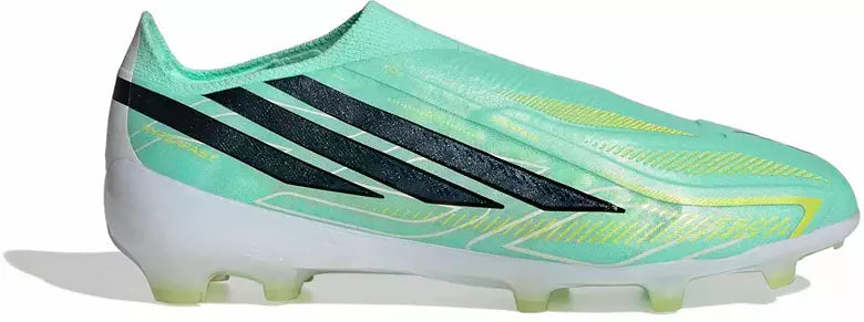 Adidas Jr. F50 Hyperfast Elite Laceless FG - PULMIN/CBLACK/SOLLEM product image 4, provided for visual reference and product