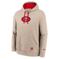 Nike San Francisco 49ers Rewind Club Hoodie-Sand product image 1, provided for visual reference and product detail review