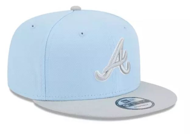 New Era Atlanta Braves 2-Tone Color Pack 59FIFTY Fitted Hat-Light Blue/Gray product image 1, provided for visual reference