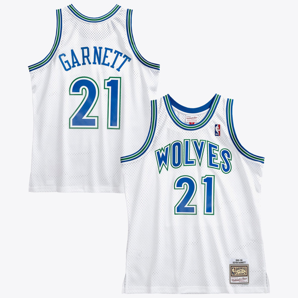 Minnesota Timberwolves Mitchell & Ness Kevin Garnett 1995 Swingman Authentic Jersey - White product image 2, provided for