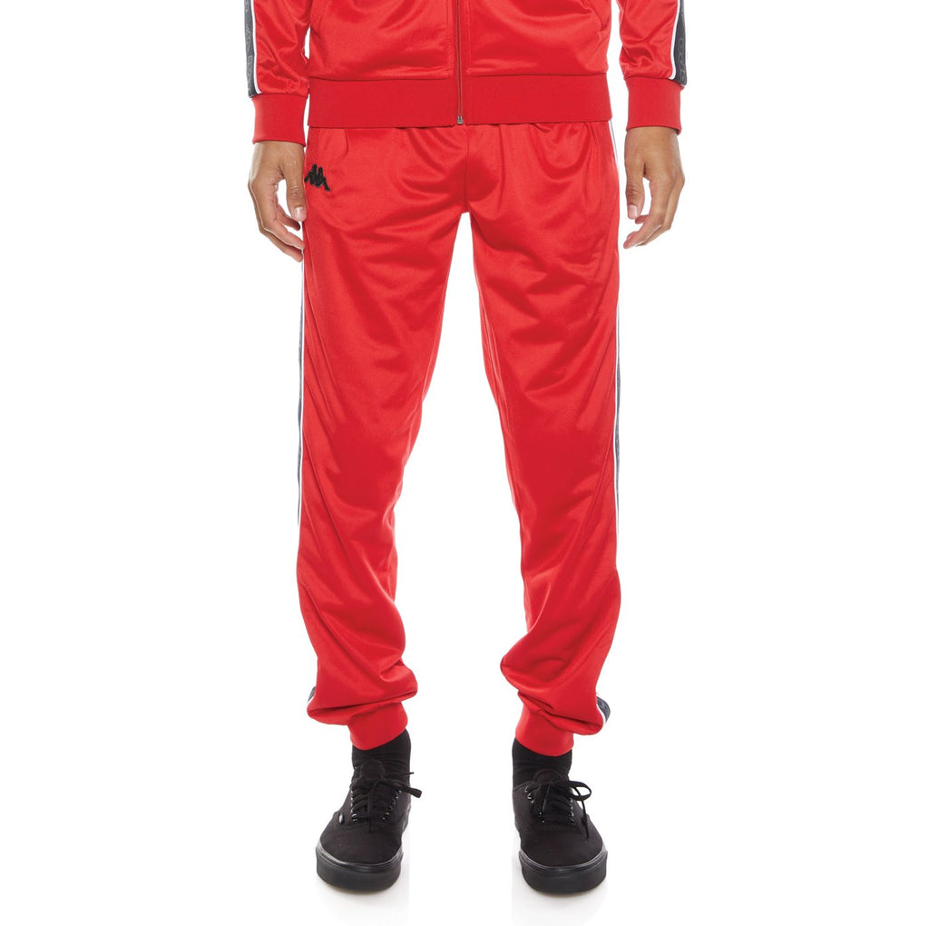 Kappa Logo Tape Alic 2 Trackpants - Red Black Grey product image 1, provided for visual reference and product detail review
